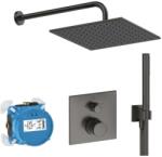 Ideal Standard CeraTherm - Zuhanyszett rejtett termosztáttal, testtel, 30x30 cm, Magnetic Grey A7572A5 (A7572A5)
