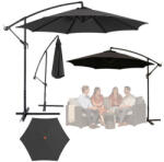  Oldalsó kerti napernyő állítható dőlésszögű tetővel 350 x 250 cm antracit - 27990