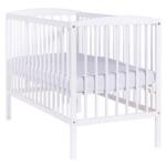 Kidizi Patut din lemn masiv 120x60 cm Kidizi Orella alb, reglabil pe 3 nivele, certificat EN71 (5949221101729)