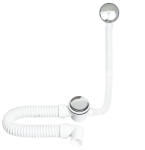 TEXO kádszifon - KRÓM - le- és túlfolyó flexibilis csővel - Ø 5/4 x 0, 5 m x Ø 40 mm (S11454)