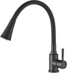 Laveo SELVA zuhanyváltós rugalmas tömlős fekete csaptelep - BSK_762D (BSK_762D)