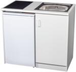  Evido Weekend minikonyha bal oldali hűtővel, indukciós főzőlappal, egymedencés rozsdamentes mosogatóval 442020 (442020)