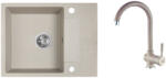  RIO MINI SZETT minicsepptálcás gránit bézs mosogató szifonnal, csappal 56x44x17, 5 cm (SBF_413RL)