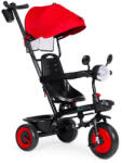  Tricikli háromkerekű forgatható üléssel napellenzővel 3in1 piros (WQL-066-51_RED)