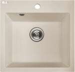 Laveo ALENA jázmin egymedencés gránit mosogató helytakarékos szifonnal - SBA_J10T (SBA_J10T)