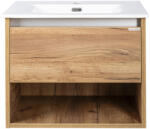 TMP cabinets NORD CRAFT 60 fali függesztett fürdőszobabútor - SKY E-8099-60 porcelán mosdóval- 61 x 46 cm (83401285) - aquamixwebaruhaz