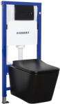  Tinos Black Duofix Delta B falba építhető WC tartály szett (DUOFIX-DELTA-BLACK-TINOS-BLACK)