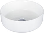 Eros SIMPLE 8 - PULTRA ültethető - Top Counter - porcelán mosdó - MATT FEHÉR - 36 x 36 x 13 cm (82MB6259) - aquamixwebaruhaz