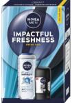 Nivea Caseta Cadou Barbati Nivea Men Impactful Freshness, Gel Dus 250 ml, Deodorant Stick 50 ml