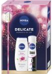 Nivea Caseta Cadou Femei Nivea Delicate, Gel Dus 250 ml, Deodorant Spray 150 ml