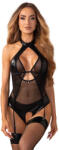 Obsessive Dominna Crotchless Teddy Black L/XL