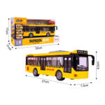 Make It Real Interaktív iskolabusz motorhangokkal, fényekkel, nyitható ajtókkal 1: 16 (110473)