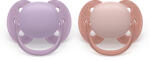Philips Залъгалки Philips Avent - Ultra Soft, пастелни цветове с кутия за стерилизиране, 6-18 m, 2 броя (00A.0664.001)