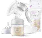 Philips Ръчна помпа за изцежане Philips Avent - Natural Motion, с 5 броя пликове за кърма (00A.0671.001)