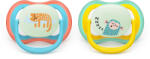 Philips Залъгалки Philips Avent - Ultra Air Night, с декорация Маймунка и леопард с кутия за стерилизиране, 18 m+, 2 броя (00A.0662.001)