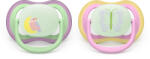 Philips Залъгалки Philips Avent - Ultra Air Night, с декорация Пеперуда и птица с кутия за стерилизиране, 6-18 m, 2 броя (00A.0660.001)