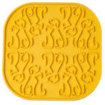 Fiboo Lollipop licking mat sárga 19x19 cm