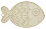Fiboo Fishka hal alakú licking mat bézs 19x13 cm