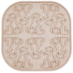 Fiboo Lollipop licking mat bézs 19x19 cm