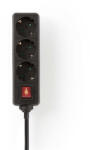 Nedis 3 Plug 1,5 m Switch (ESOC315F2BK)