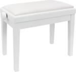 Pianonova HY-PJ023 Scaun din lemn pentru pian Alb Mat (<![CDATA[HY-PJ023-WHT-MT]]>)