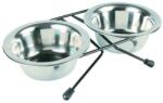 TRIXIE Eat on Feet Állványos Acél Tál Szett (2 db) - 2x0, 2L
