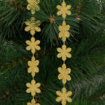 Family Collection Karácsonyi girland - hópehely - 2, 7 m - arany (58616B)