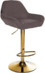 Loraville Braga bárszék állítható magasságú szövet barna-arany 325368