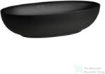 Laufen ILBAGNOALESSI 70x38 cm-es pultra ültethető mosdó kerámia lefolyószelep takaróval, matt fekete H8189777161121 (H8189777161121)