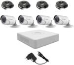 HikVision Kit supraveghere Hikvision compus din 1 x DVR 4CH si 4 camere de exterior DS-2CE16D0T-ITPFS 2.8MM, HD1080P (DTJH9VBBM)