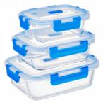 POLIFACH Ebéd doboz szett 3 db-os üveg uzsonnás doboz fedő PF-993 (PF-993)