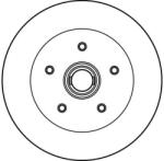 TRW Féktárcsa Vw P. T2 85-92