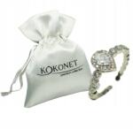 Kokonet Eljegyzési könnycsepp cirkónia gyűrű, ezüst (7-0008)