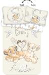 Jerry Fabrics Ágynemű garnitúra Disney AZ OROSZLÁNKIRÁLY Lion King Best Friends baby 100x135 cm + 40x60 cm
