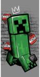 Jerry Fabrics Fürdőtörölköző Minecraft Metro Art Creeper 70 x 140 cm