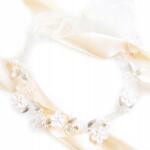 Kokonet Ezüst színű hajdísz, dekoratív hajpánt, virágos drót, női, Esküvő (4-0227)