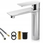 Maibang Ezüst Fürdőszobai Mosdó Csaptelep Álló Mosdó Csaptelep Króm (U1972v2)