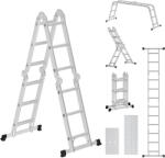 Brius Scara multifunctionala aluminiu 2 platforme 12 trepte 150 kg, diverse configuratii, gri (EZ-GLT36M)