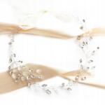 Kokonet Ezüst színű koszorú, esküvői ág, Swarovski dísz, hajékszer (Wianek srebro gałązka ślub ozdobna)