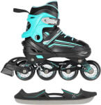 NILS Extreme Gyermek inline korcsolya cserélhető hokikorcsolyával 2in1 Nils Extreme NH18190 fekete|kék