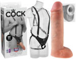  King Cock Strap-on 11 - üreges, felcsatolható dildó hámmal (28cm)