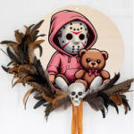 Deconline Crafts Egyedi Halloweeni ajtódísz, nyomtatott fatábla Jason girl személyre szabható többféle méret (DO69339-WOOD)