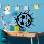 Deconline Crafts Egyedi gyerekszoba Felirat, Focis neves Falmatrica, öntapadós neves 60 cm (DO120066)