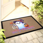 Deconline Crafts Egyedi neves Halloweeni Halloweeni lábtörlő 40x60 cm Cuki szellemes, személyre szabható (DO126183-DOORMAT-60x40)