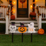 Deconline Hounted House Halloween leszúrható tábla dekoráció - 3 féle design (975138)