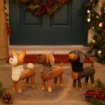 Koopman Karácsonyi rönk figura Kutya - 27 cm, több színben (YZB009390)