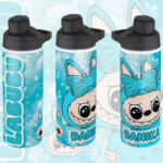 Deconline Crafts Személyre szabható "LABUBU BLUE" fém kulacs egyedi névvel 750 ml (DO69363-750)