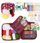 Craftec Horgolótű készlet táskával horgolt fonal jelölők kiegészítők 62 db-os (CRAFTEC-CROCHET-009)