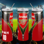 Deconline Crafts ARSENAL Duplafalú termosz egyedi névvel és számmal 600 ml "ZIPPER (DO69360-ARSENAL-TUMBLER-600)