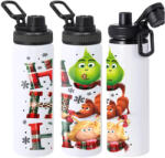 Deconline Crafts XL Grincs mintás Kulacs 850 ml "Ho Ho Ho" HD (DO129221-850ML)